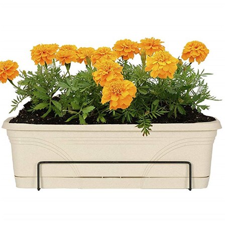 Greengrass 18 - 36 in. Adjustable Open End Flower Box, Black GR2620569